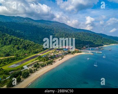 Pulau Tioman Drone vista Malesia Foto Stock