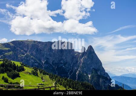 Sciliar (Schlern) Massiccio del Monte, Alto Adige Foto Stock