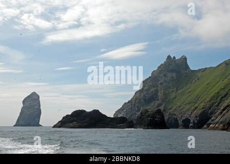 BORERAY E STAC LEE, ST KILDA, EBRIDI ESTERNE, SCOZIA Foto Stock