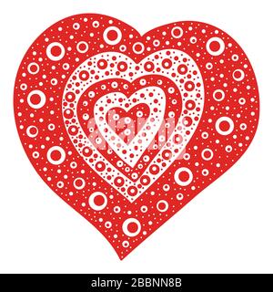 Cuore di doodle disegnato a mano. Elemento di arredo di San Valentino per carta, poster. Illustrazione dello stock vettoriale. Illustrazione Vettoriale