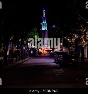 Il Fox Theatre, Westwood Village, conosciuto anche come il Fox Village Theatre, un cinema storico e distintivo a Westwood, Los Angeles, California Foto Stock