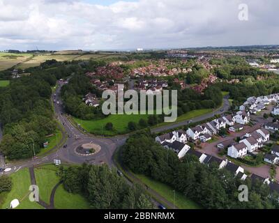 Veduta aerea del sobborgo di East Kilbride Foto Stock