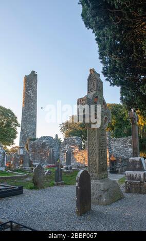 Muiredach's Cross nella contea di Monasterboice, Louth, Irlanda Foto Stock