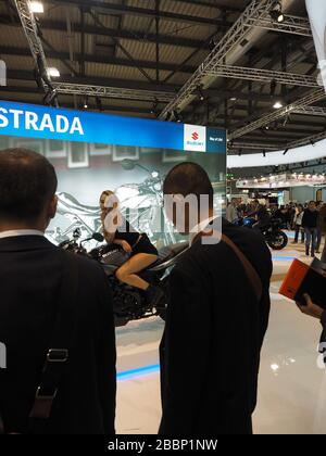 Suzuki, EICMA International moto show, Fiera Milano, Rho, Milano, Lombardia, Italia, Europa Foto Stock