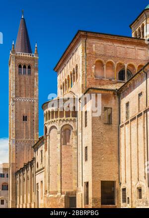 Parma - luglio 2017, Emilia Romagna, Italia: vista del Duomo di Parma Foto Stock