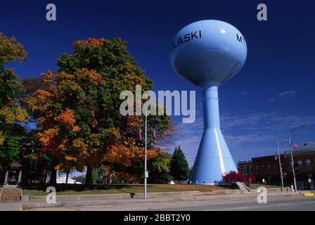 Torre dell'acqua, Monte Pulaski, Illinois Foto Stock