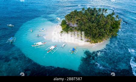 Siargao Island Paradise nelle Filippine vista aerea Foto Stock
