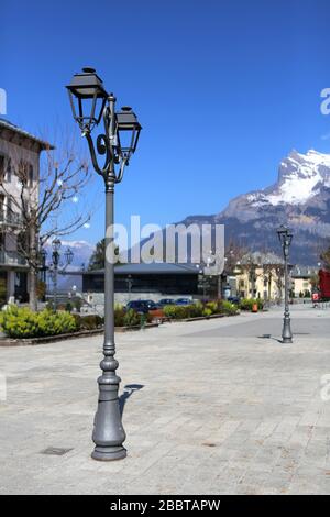 Centro-ville. Saint-Gervais-les-Bains. Alta Savoia. Francia. Foto Stock