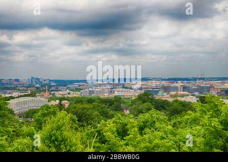 Vista di Washington, D.C., dal sito della Guerra civile Fort Stanton Foto Stock