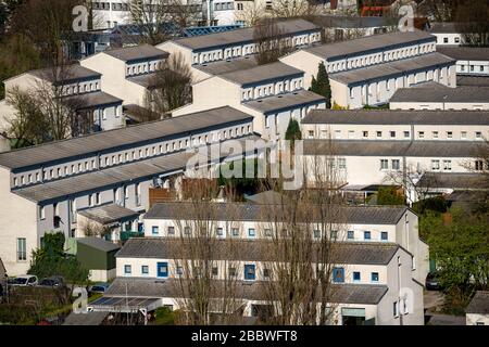 SchŸngelberg edilizia abitativa, nuovo sviluppo, costruito nel 1993 come parte della IBA, Gelsenkirchen, Germania Foto Stock