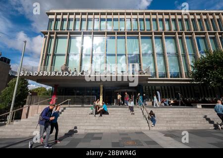Biblioteca della città di Gothenburg - Stadsbiblioteket Göteborg a Gothenburg, Svezia, Europa Foto Stock