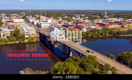 Alabama River corre da Selma il conteggio sede di Dallas County profondo sud USA Foto Stock