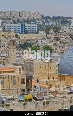 Moschea di Omar ibn al-Khattab a Gerusalemme Foto Stock