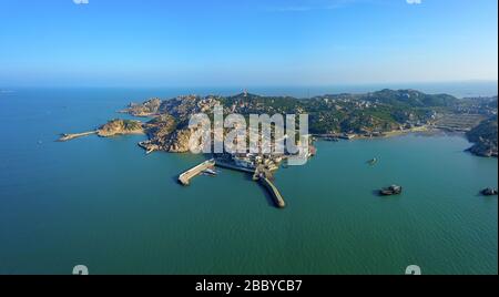 Tradizionale villaggio di pescatori in fujian, Cina Foto Stock