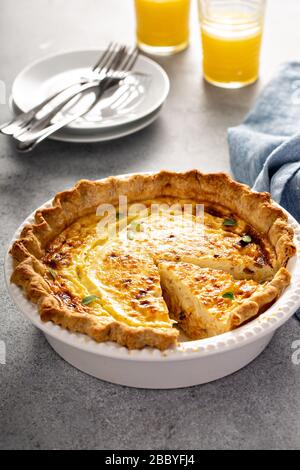 Quiche lorena per colazione Foto Stock