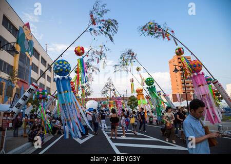 Aichi, GIAPPONE - 6 agosto 2016: Anjo Tanabata festival. Anjo Tanabata Festival celebrazioni a Aichi il 6th agosto 2016. Foto Stock