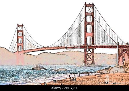 San Francisco, Panorama Foto Stock