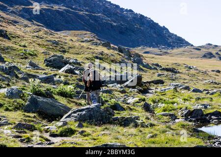 Trekking da piccolo Moncenisio a Vaccarone attraverso col Clapier Foto Stock