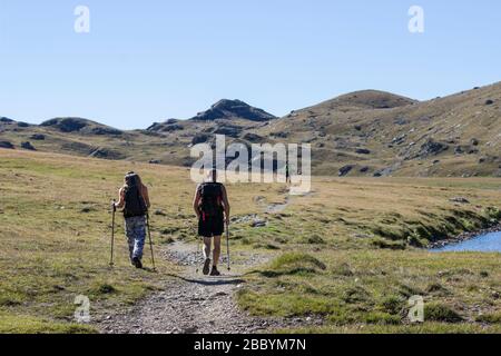 Trekking da piccolo Moncenisio a Vaccarone attraverso col Clapier Foto Stock