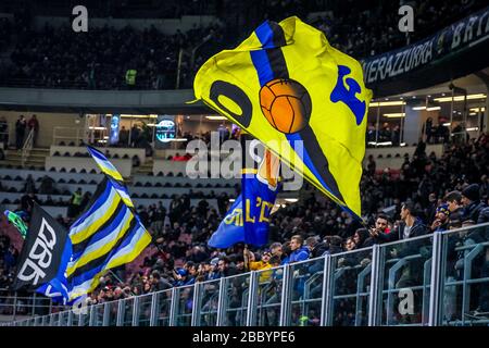 Tifosi del FC Internazionale durante la stagione calcistica 2019/20 immagini simboliche - Photo credit Fabrizio Carabelli /LM/ Foto Stock