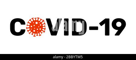 Segno di coronavirus 2019. Vettore COVID-19 semplice illustrazione. EPS 10 Illustrazione Vettoriale