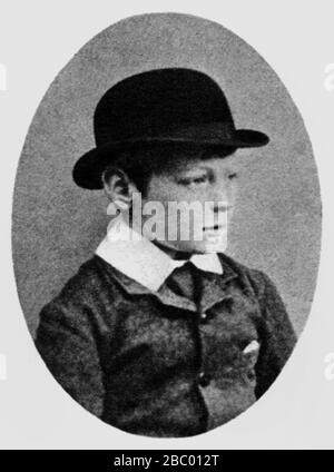 Winston Churchill ha 12 anni nel 1886 Foto Stock