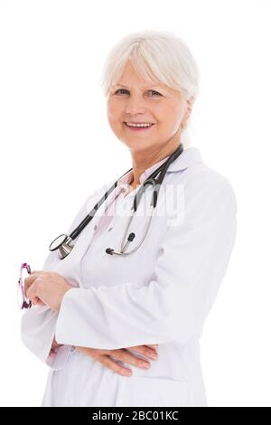 Ritratto di donna sorridente medico Foto Stock