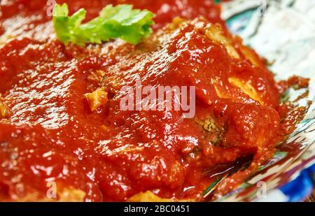 Ambulthiyal - Sri Lanka dolce e agrodolce di pesce curry Foto Stock