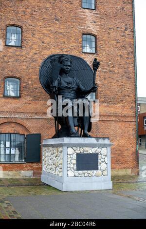 Sono la Statua della Regina Maria a Copenhagen, Danimarca Foto Stock