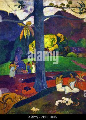 Muta Mua (in olden Times) 1892 Paul Gauguin - Eugène Henri Paul Gauguin 1848 – 1903 è stato un artista post-impressionista francese, Francia. ( morto, 8 maggio 1903, Atuona, Isole Marquesas, Polinesia francese ) Pittore, scultore. Foto Stock