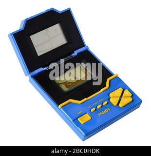 Vintage Tandy / radio Shack 'Pirate' (60-9118) gioco elettronico portatile con doppio schermo dal 1989. Foto Stock