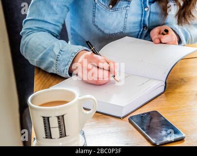 Lavorando da casa Pics Alan Peebles Foto Stock