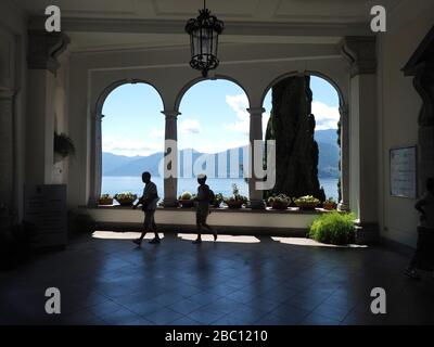 Ville Villa Monastero, Varenna, Lago Di Como, Lombardia, Italia, Europa Foto Stock