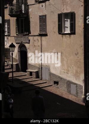 Centro storico, Perledo Village, Como Lago costa orientale, Lombardia, Italia, Europa Foto Stock