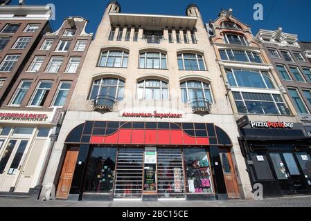 Paesi Bassi. Amsterdam. A causa del virus Corona, la città è praticamente vuota. Foto Stock