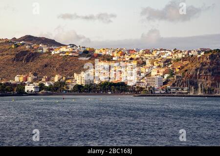 Vista su San Sebastian, la Gomera, Spagna Foto Stock