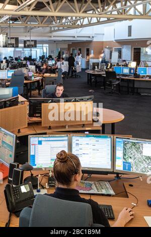 CENTRO DI EMERGENZA COMUNE E CALL CENTER SAMU, CDAU, CALL CENTER DI EMERGENZA DIPARTIMENTALE, CORBEIL-ESSONNES, FRANCIA Foto Stock