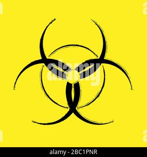 Simbolo Grunge di rischio biologico Illustrazione Vettoriale