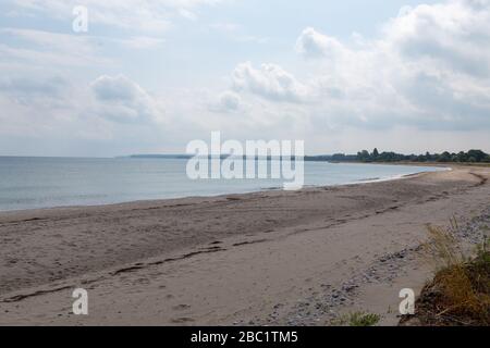 Spiaggia vicino a Ulvshale, Moen, Zelanda, Danimarca Foto Stock