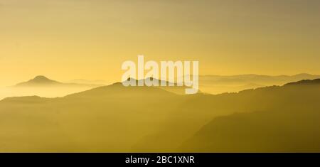 Himalaya vista dal gangtok sikkim nord-est india Foto Stock