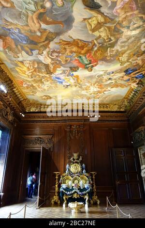 Great Chamber, Chatsworth House - Derbyshire, Inghilterra Foto Stock