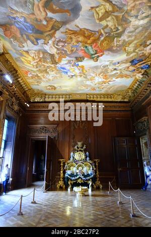 Great Chamber, Chatsworth House - Derbyshire, Inghilterra Foto Stock