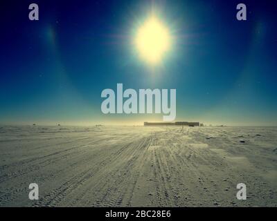 Antartide - ghiacciaio dell'Unione, campo base di Vinson, Polo Sud, aerei Foto Stock