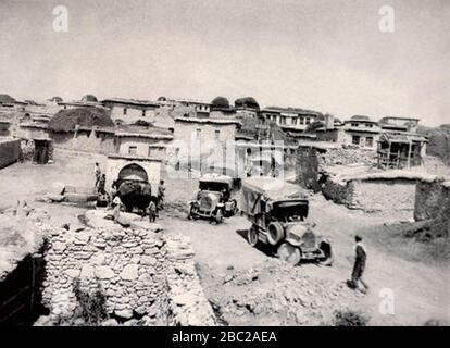 Camion dell'esercito greco in Anatolia. Foto Stock