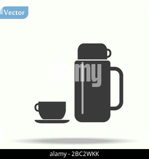 vettore di icone thermo. firma thermo su sfondo bianco. icona thermo per web e app Illustrazione Vettoriale