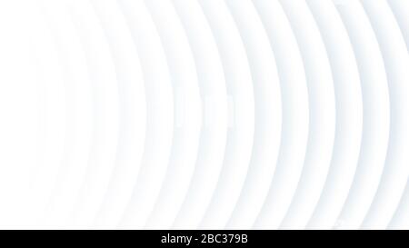 Immagine astratta di linee curve o curve di grigio chiaro su sfondo bianco con risoluzione 4k. Effetto ondulato, spazio di copia. Foto Stock