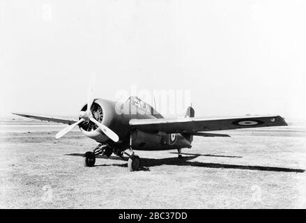 Grumman Martlet IV al NAS Anacostia il 21 aprile 1942. Foto Stock