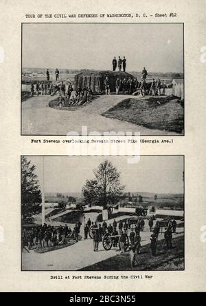 Opuscoli con guida per il tour delle difese storiche della Guerra civile, Washington D.C. Foto Stock