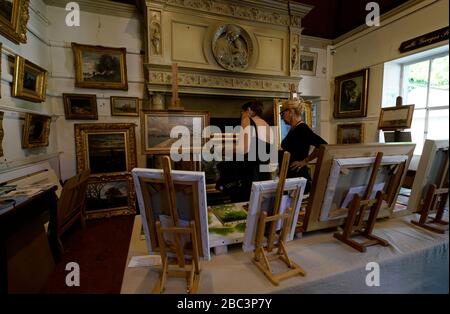 L'ex casa e studio di Jean-Francois Millet Masion et Atelier de Jean Francois Millet. Oggi una galleria d'arte e museo a Barbizon.Seine-et-Marne.France Foto Stock