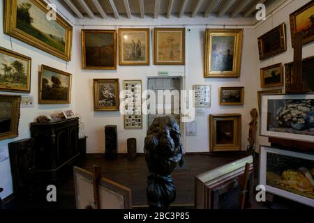 L'ex casa e studio di Jean-Francois Millet Masion et Atelier de Jean Francois Millet. Oggi una galleria d'arte e museo a Barbizon.Seine-et-Marne.France Foto Stock